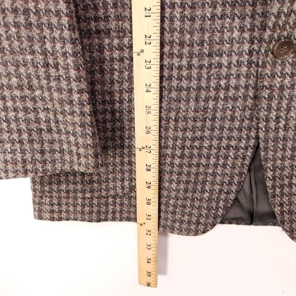 Conte Di Roma 100% Pure Virgen Wool Mens 46L Coat Italy Vintage Tweed Blazer - Picture 10 of 15